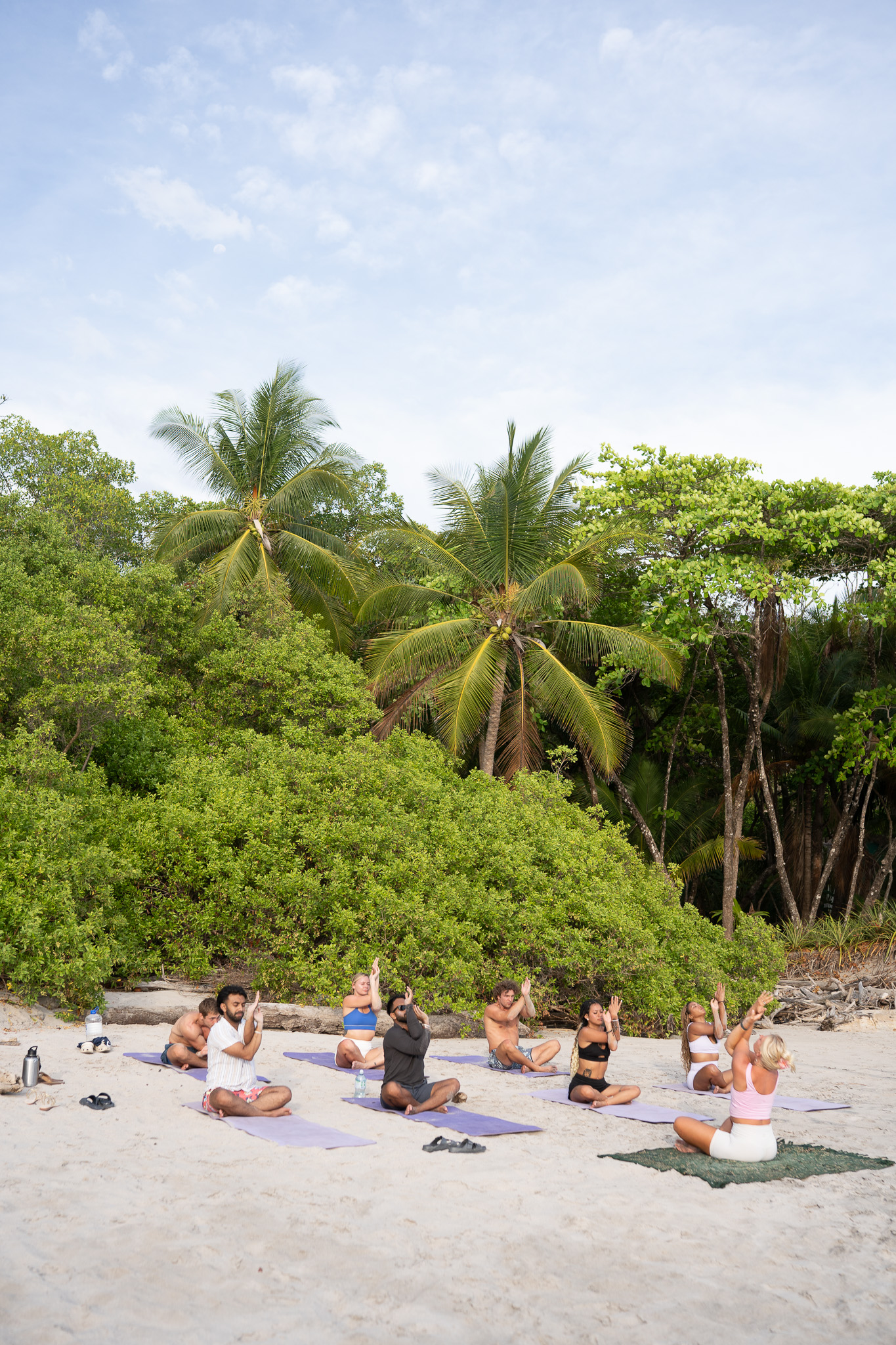 Yoga on beach